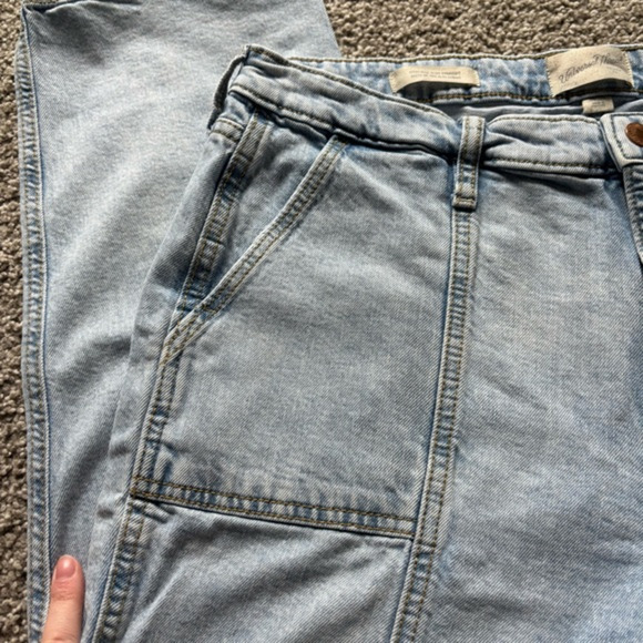Universal Thread Jeans High Rise Slim Straight Front Seams Light Sz 14 Y2K Pants - Picture 4 of 14